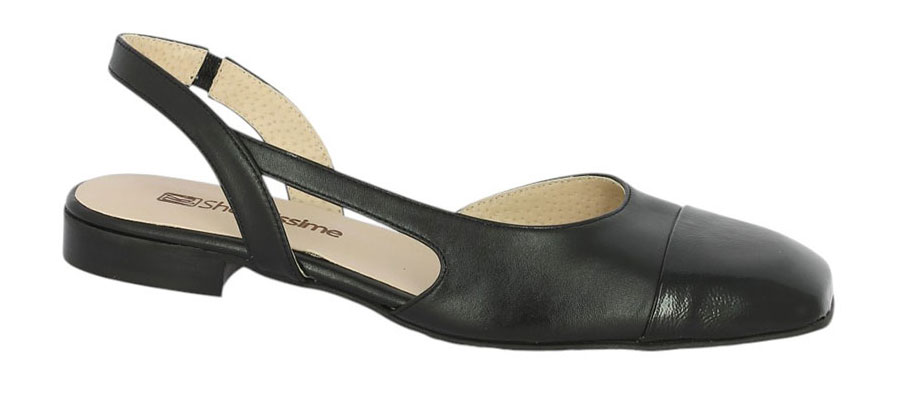 Slingbacks femme grande taille noir
